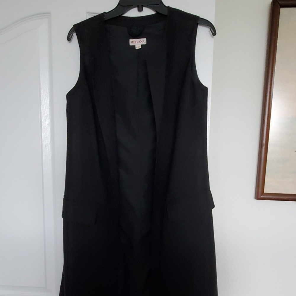 Long jacket,sleeveless